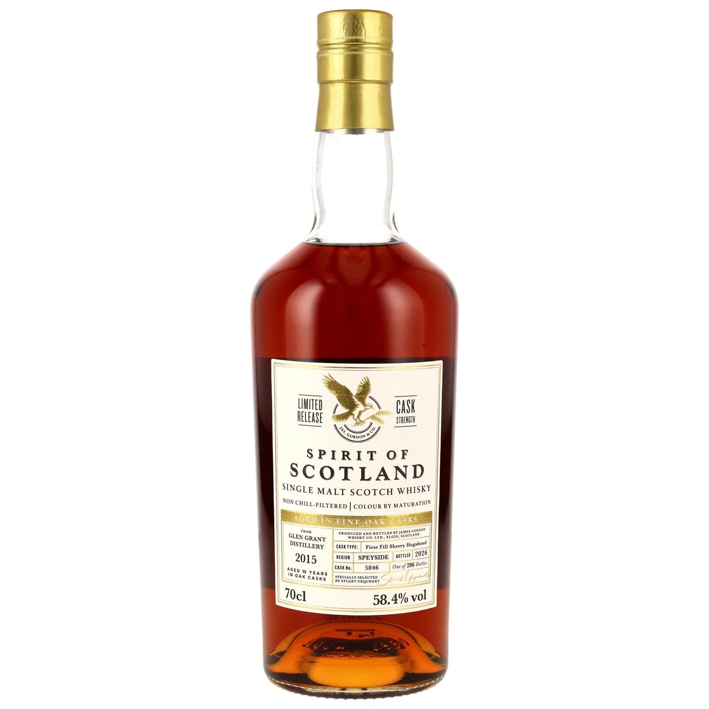 Glen Grant 10 2015/2026 - G&M Spirit of Scotland - 1st Fill Sherry Hogshead #5846