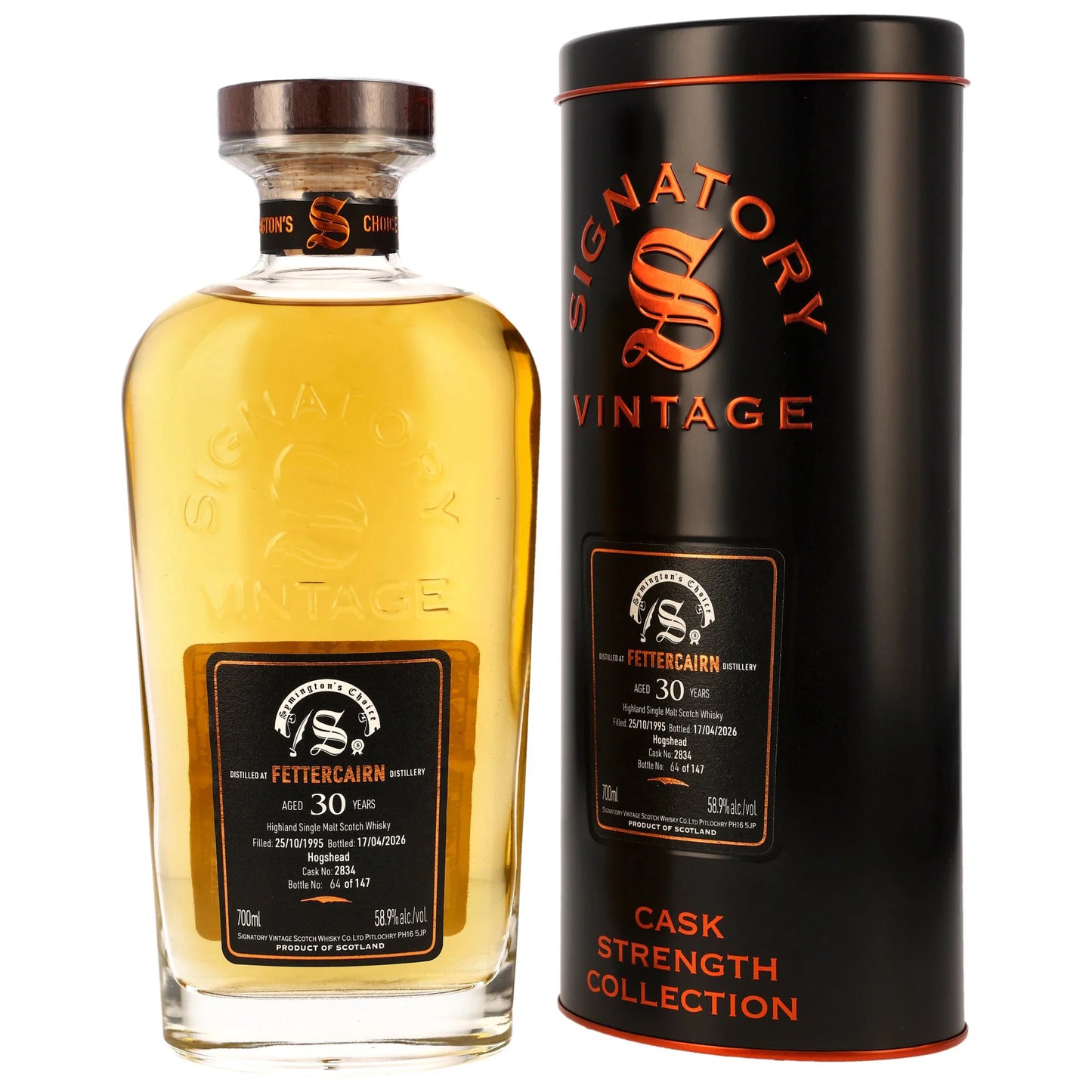Fettercairn 30 1995/2026 - Signatory Vintage Symingtons Choice - Hogshead #2834