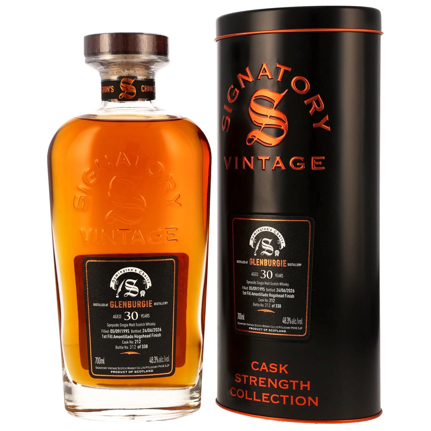 Glenburgie 30 1995/2026 - Signatory Vintage Symingtons Choice - 1st Fill Amontillado Cask Finish #212