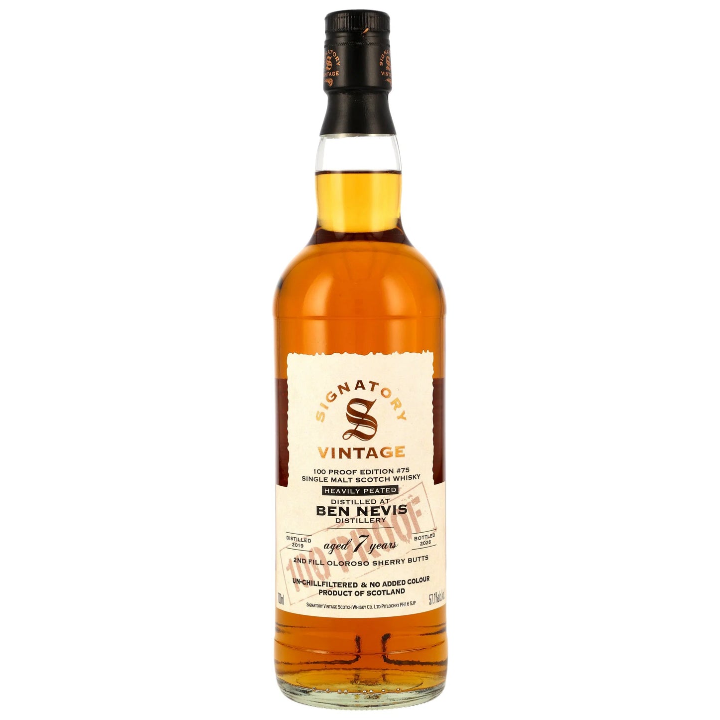Ben Nevis 7 2019/2026 - Signatory Vintage - 100 PROOF #75