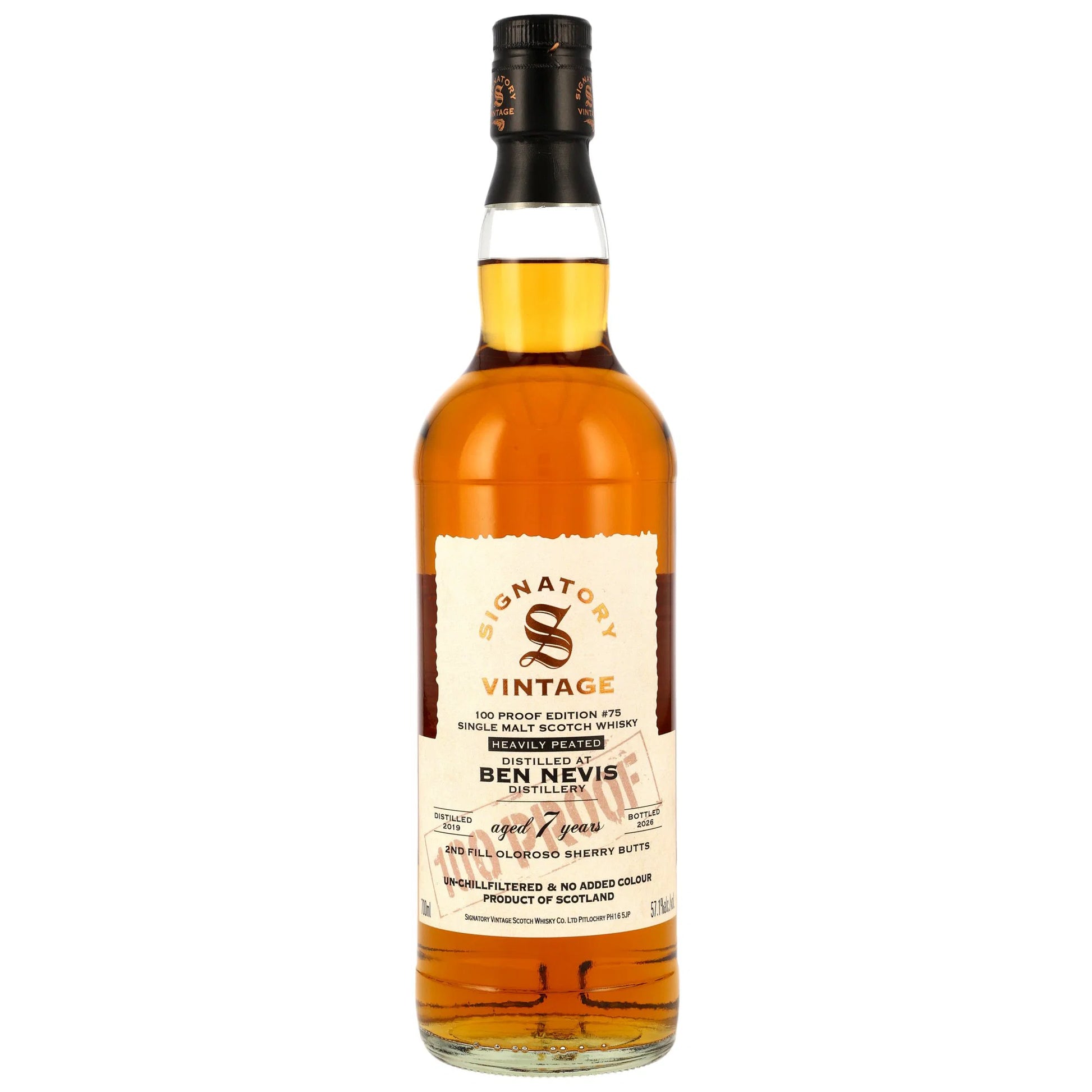 Ben Nevis 7 2019/2026 - Signatory Vintage - 100 PROOF #75
