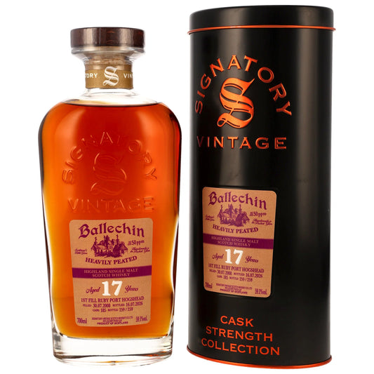 Ballechin 17 2008/2026 - Signatory Vintage Cask Strength Collection - 1st Fill Ruby Port #185