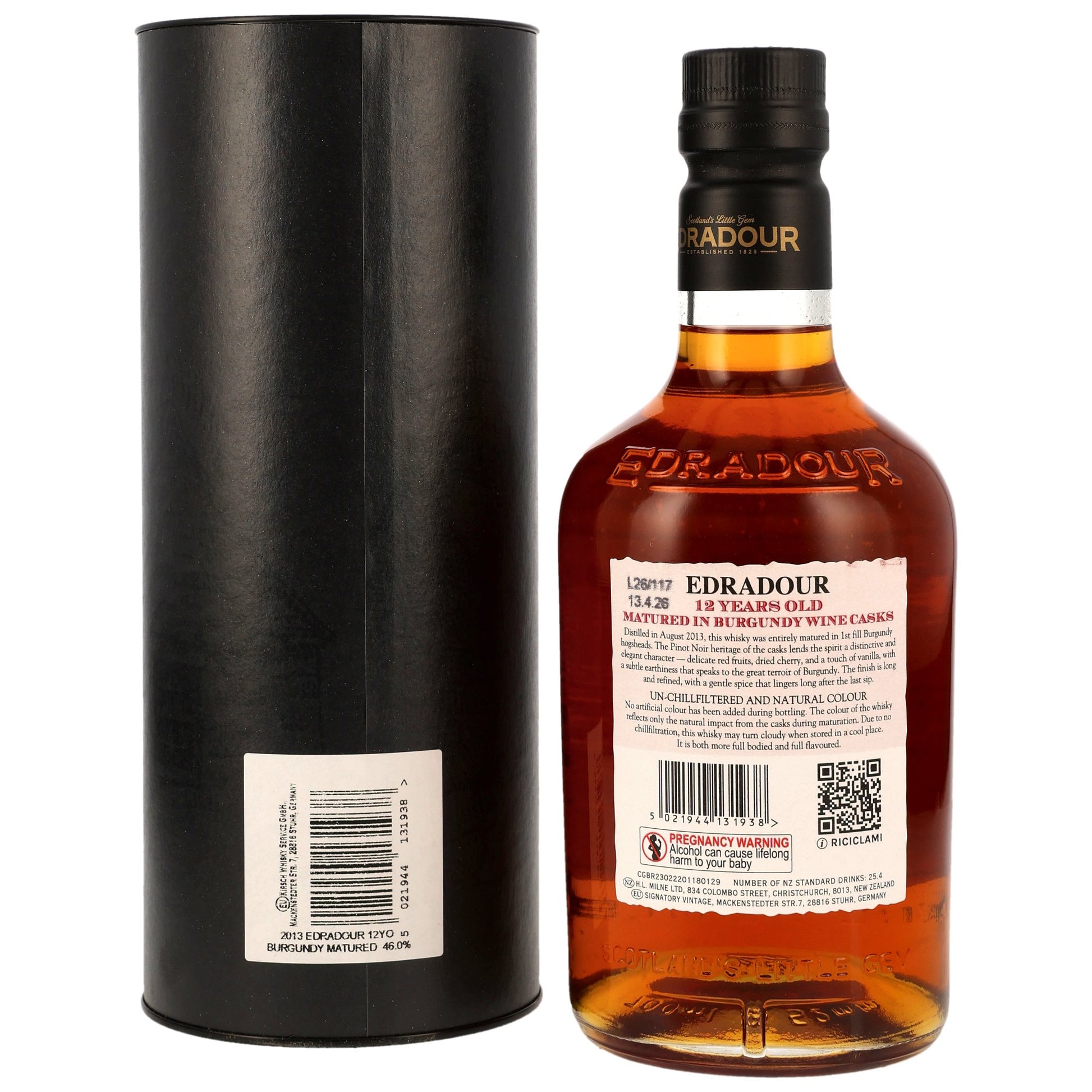 Edradour 12 2013/2026 - Small Batch - 1st Fill Burgundy Wine Casks