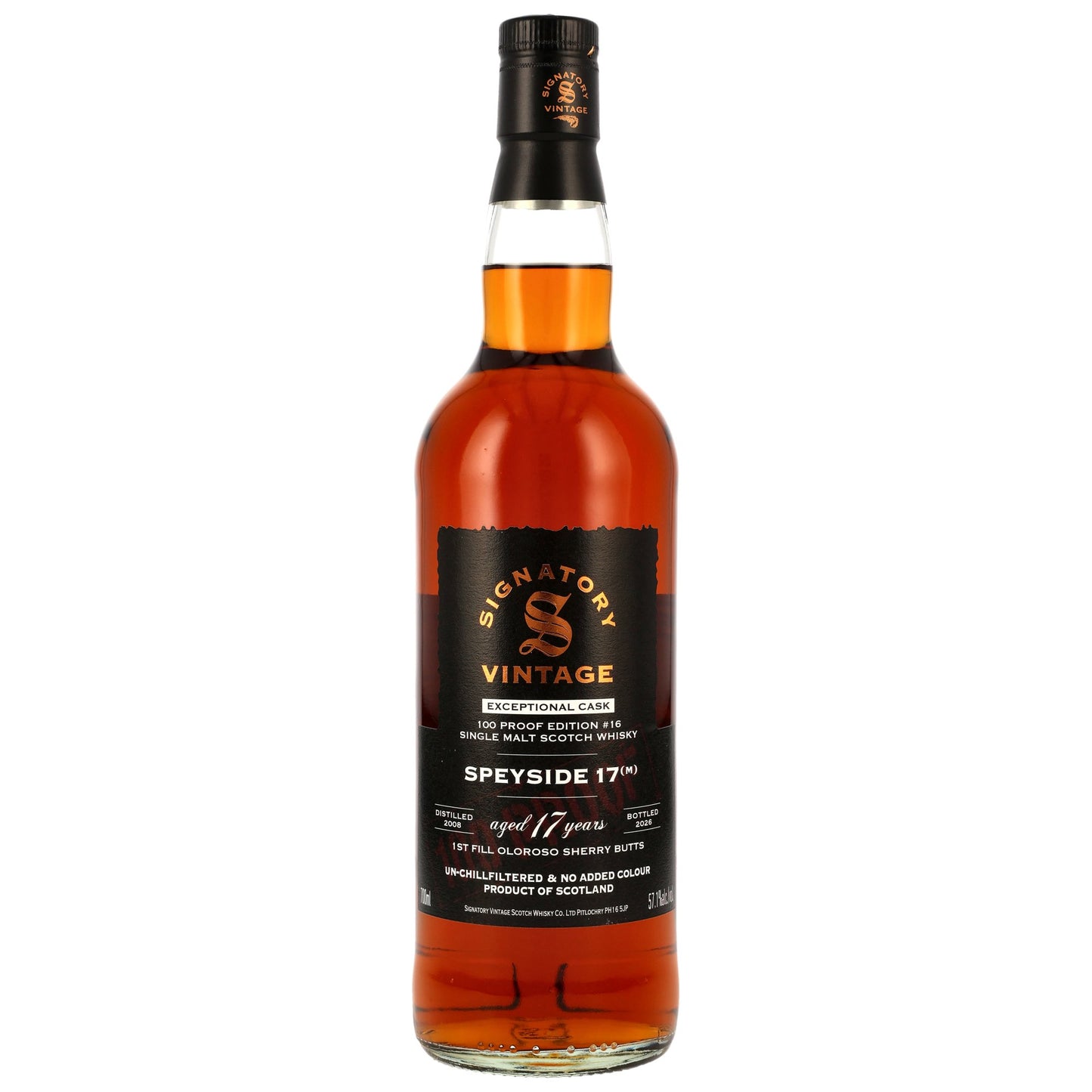 Speyside (M) 17 2008/2026 - Signatory Vintage - 100 PROOF Exceptional Cask Edition #16