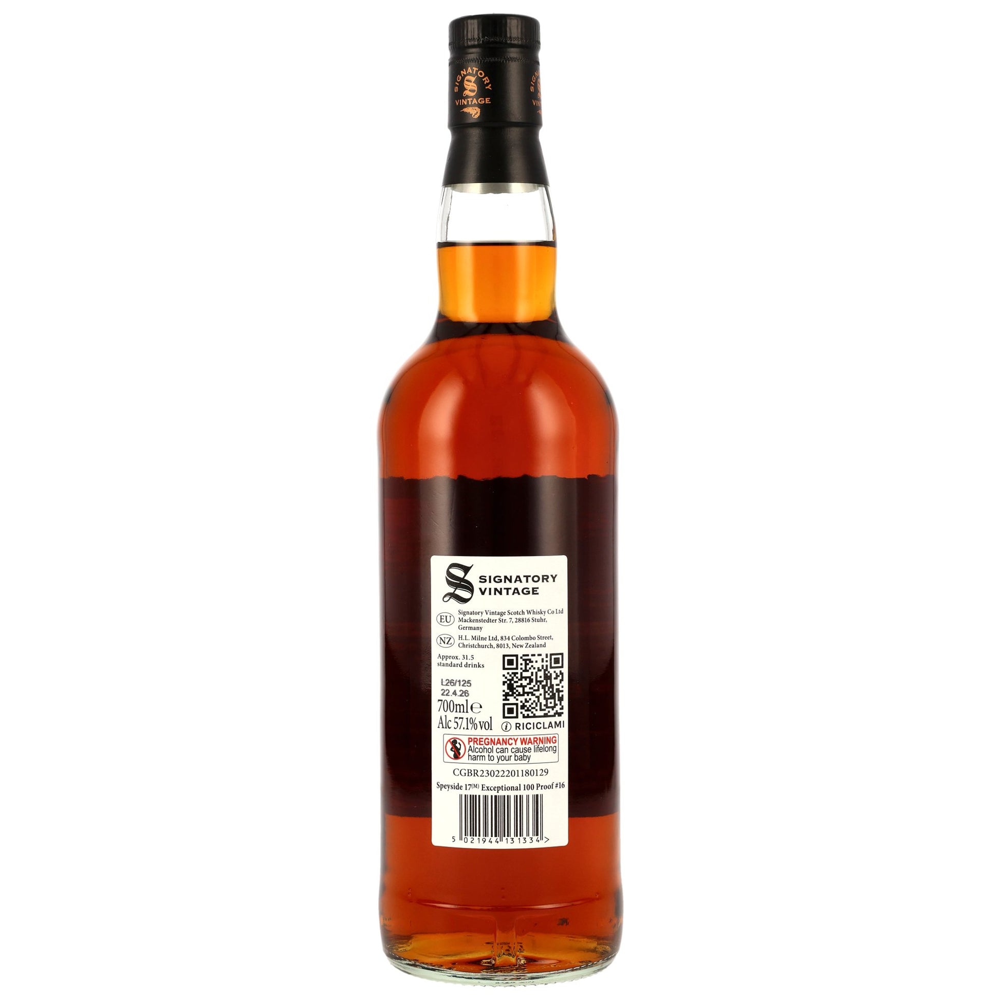 Speyside (M) 17 2008/2026 - Signatory Vintage - 100 PROOF Exceptional Cask Edition #16