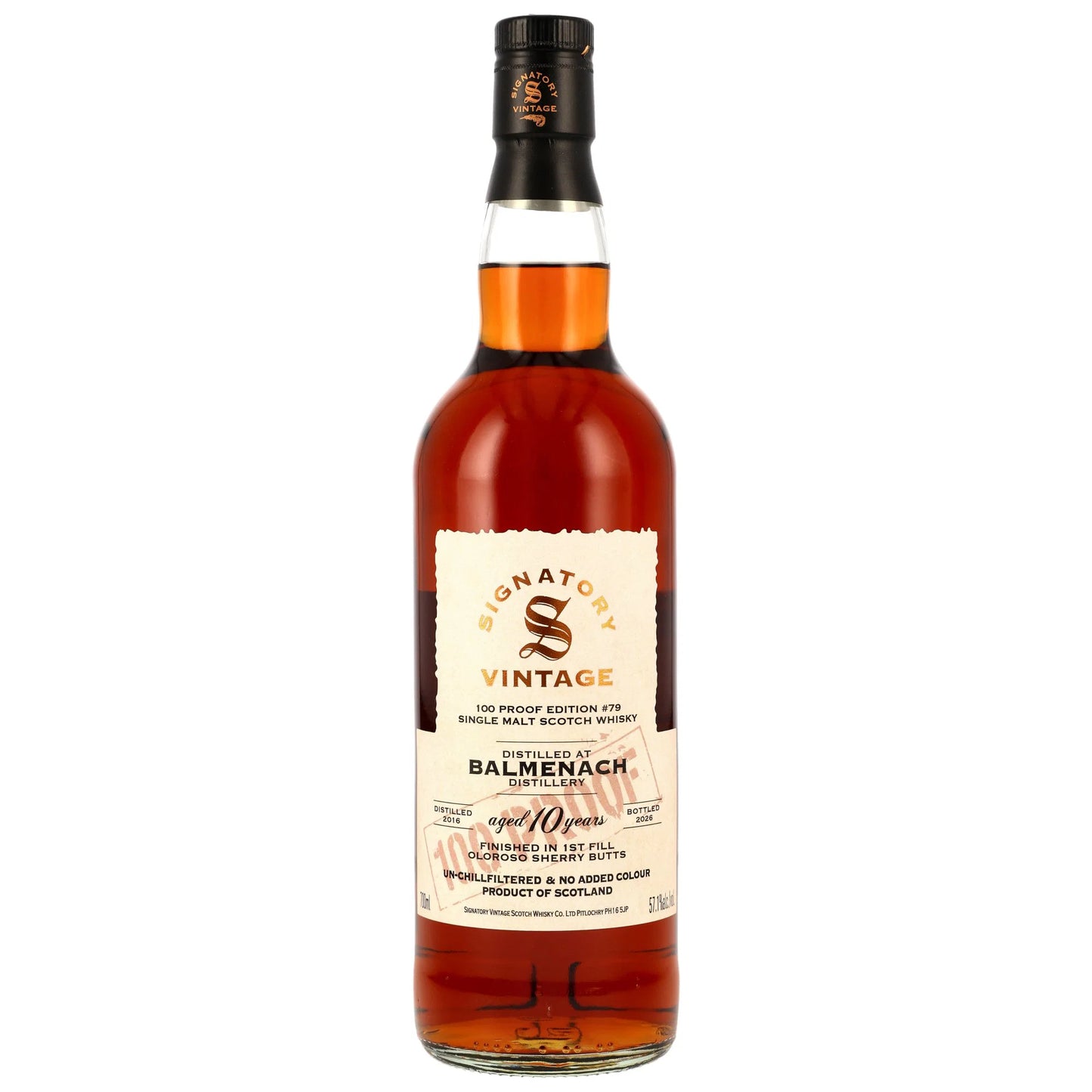 Balmenach 10 2016/2026 - Signatory Vintage - 100 PROOF #79