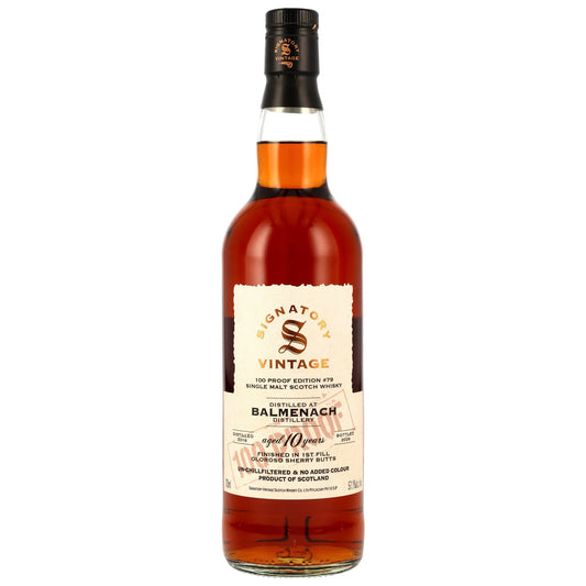 Balmenach 10 2016/2026 - Signatory Vintage - 100 PROOF #79
