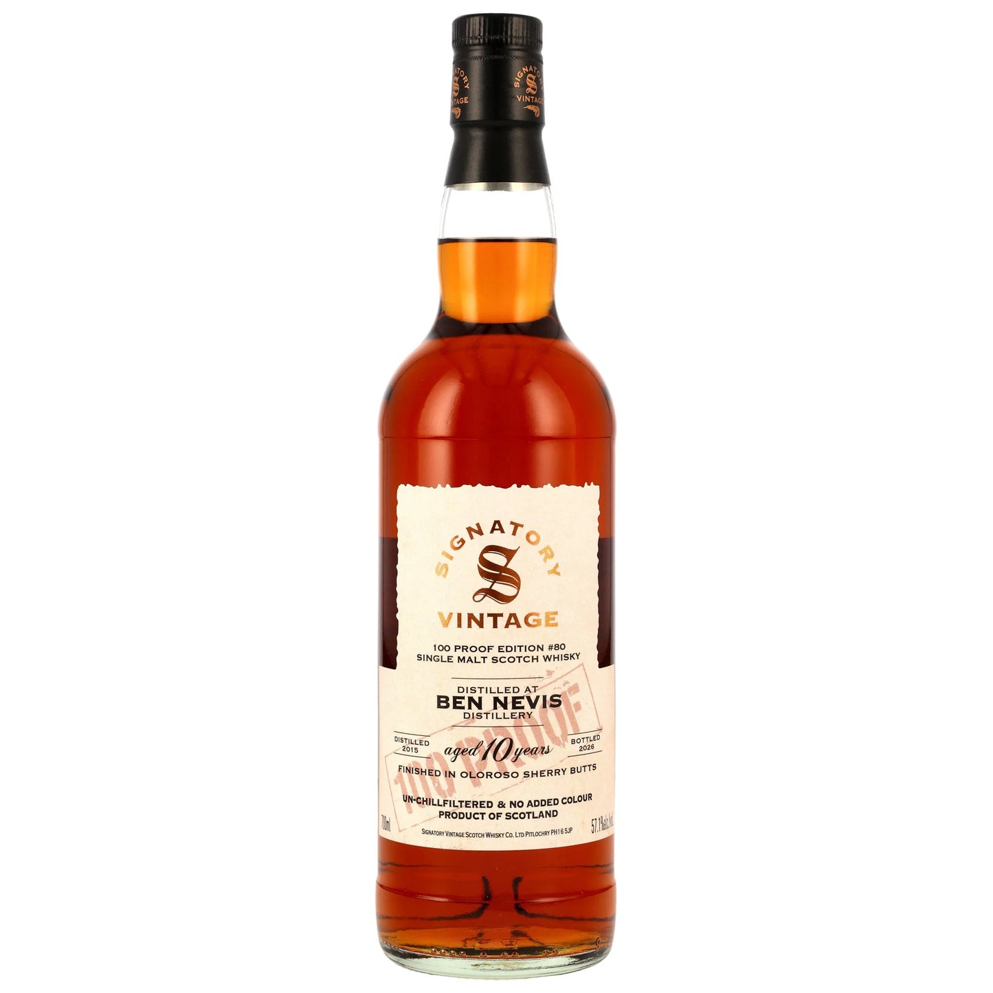 Ben Nevis 10 2015/2026 - Signatory Vintage - 100 PROOF #80