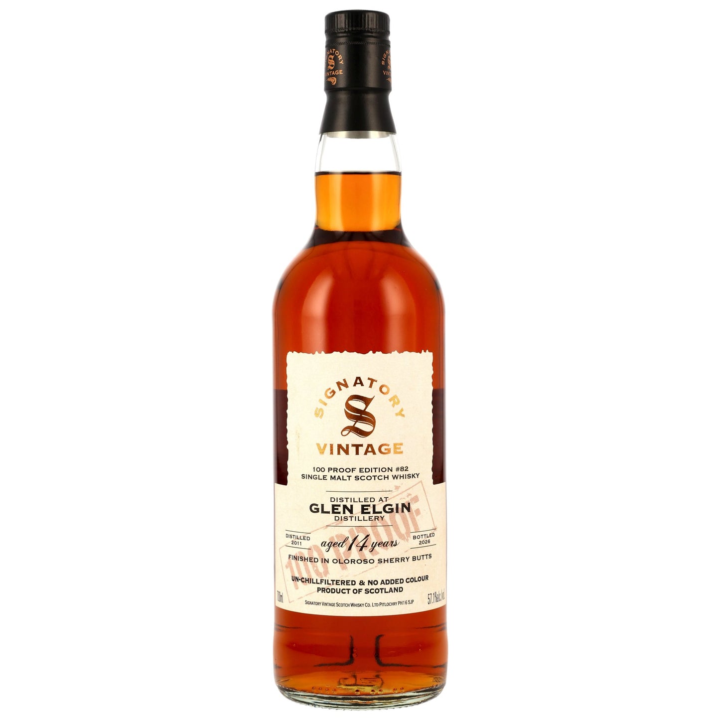 Glen Elgin 14 2011/2026 - Signatory Vintage - 100 PROOF #82