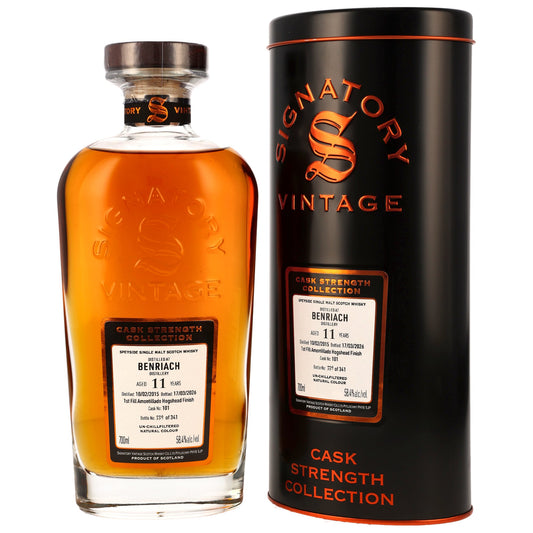 Benriach 11 2015/2026 - Signatory Vintage Cask Strength Collection - 1st Fill Amontillado Sherry Cask Finish #101