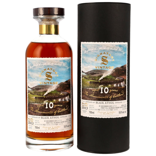 Blair Athol 10 2015/2026 - Signatory Vintage Monuments of Scotland - 1st Fill Oloroso Sherry Butts Finish