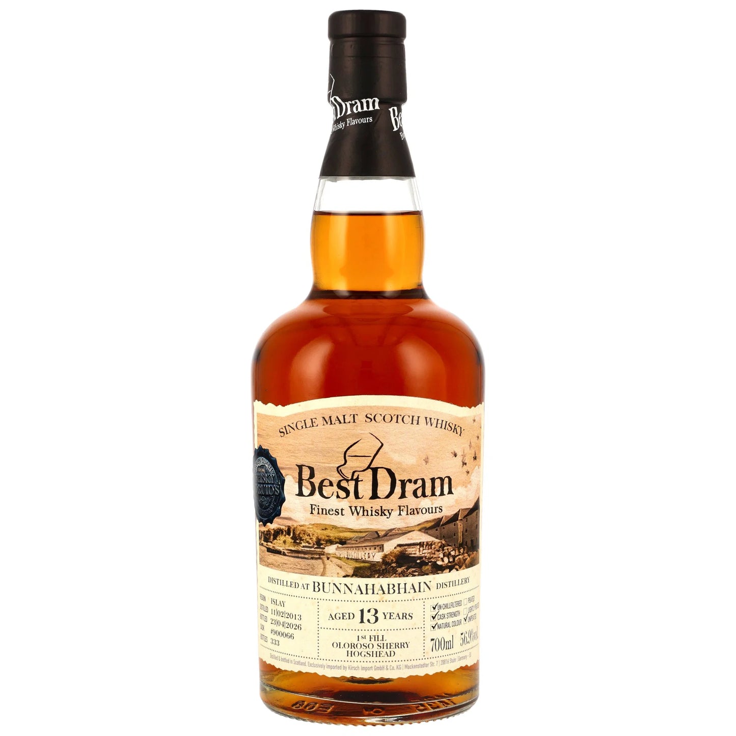 Bunnahabhain 13 2013/2026 - Best Dram - 1st Fill Oloroso Sherry Hogshead #900066