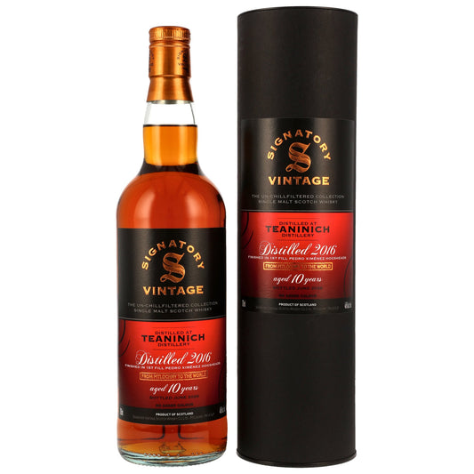 Teaninich 10 2016/2026 - Signatory Vintage The UN-chillfiltered Collection - 1st Fill PX Sherry Casks Finish