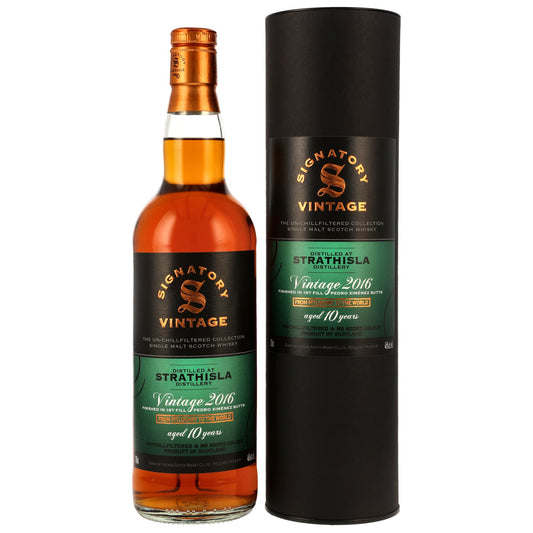 Strathisla 10 2016/2026 - Signatory Vintage The UN-chillfiltered Collection - 1st Fill PX Sherry Butts Finish #22 + 23