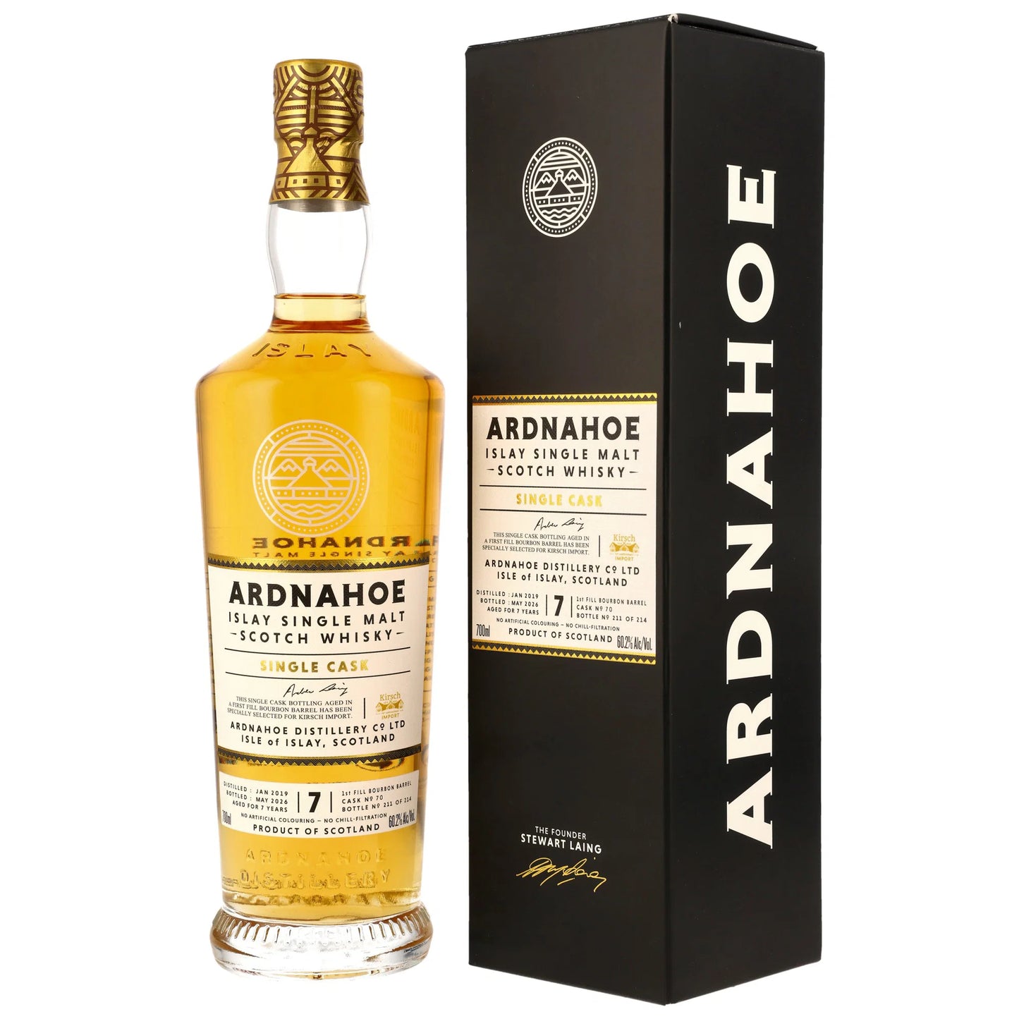 Ardnahoe 7 2019/2026 -  50th Anniversary Kirsch Import - 1st Fill Bourbon Barrel #70