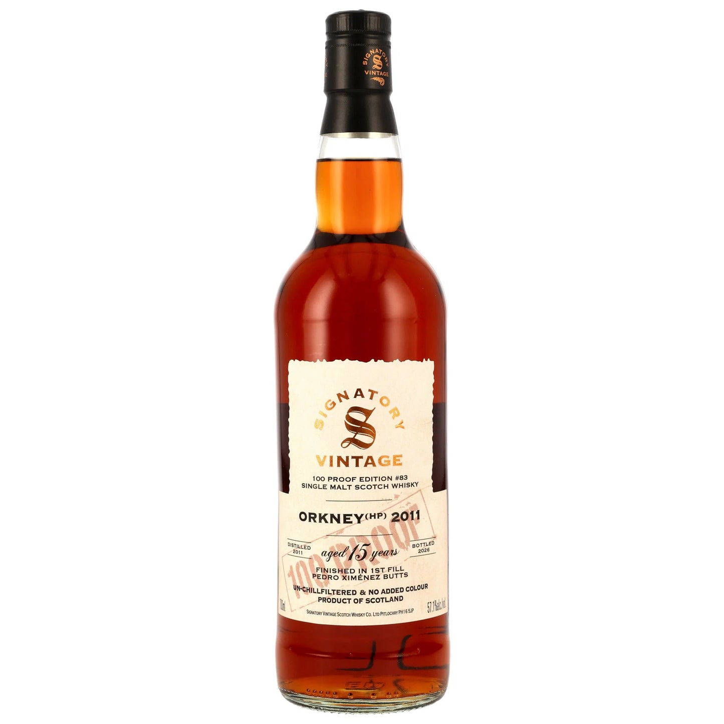 Orkney (HP) 15 2011/2026 - PX - Signatory Vintage - 100 PROOF #83