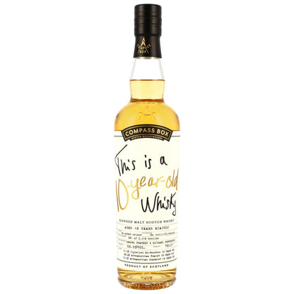 This is a 10-Year-Old Whisky - Compass Box - Blended Malt Scotch Whisky