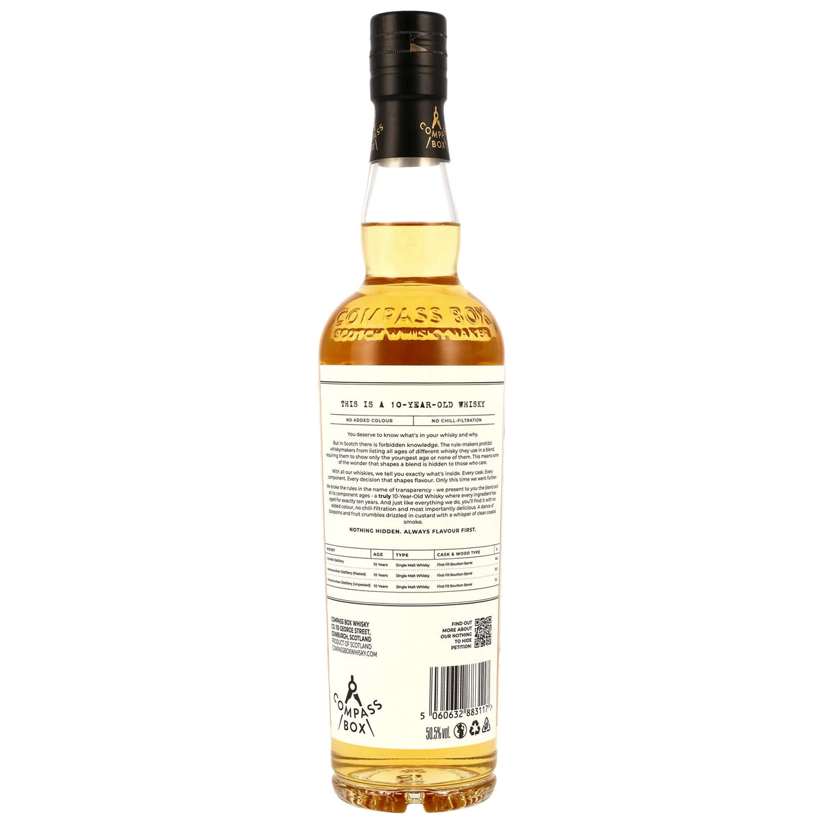 This is a 10-Year-Old Whisky - Compass Box - Blended Malt Scotch Whisky