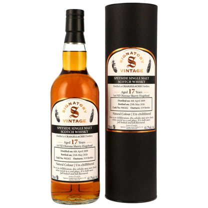 Craigellachie 17 2009/2026 - Signatory Vintage - 1st Fill Oloroso Sherry Cask #900262