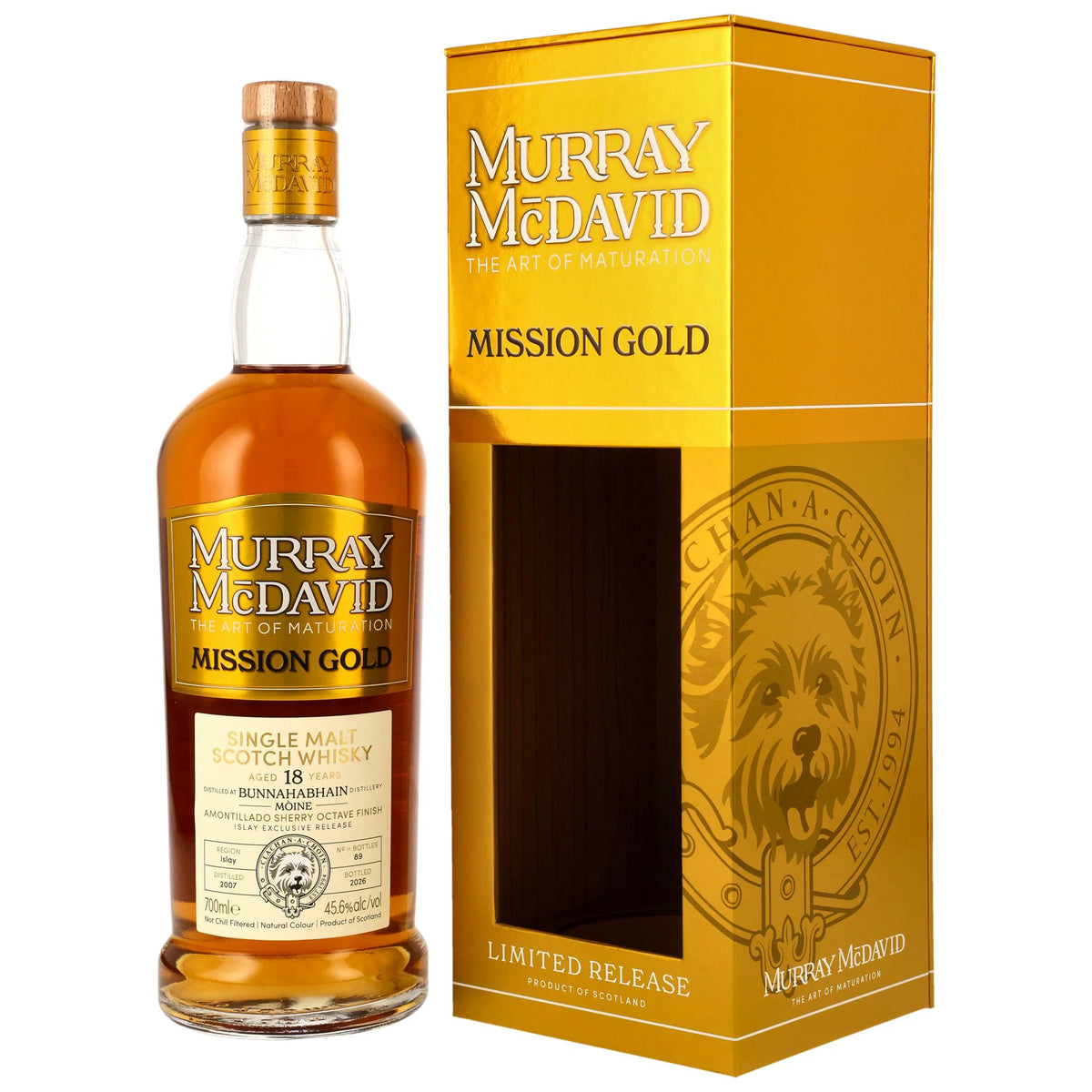 Bunnahabhain Moine 18 2007/2026 - Murray McDavid - Amontillado Sherry Octave Cask Finish #2510049