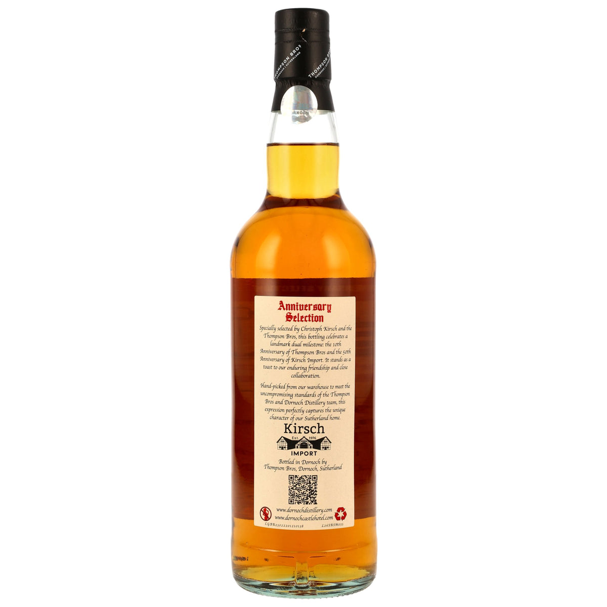 Longmorn 41 1985/2026 - Thompson Bros. 50th Anniversary Kirsch - Refill Bourbon Cask #6418