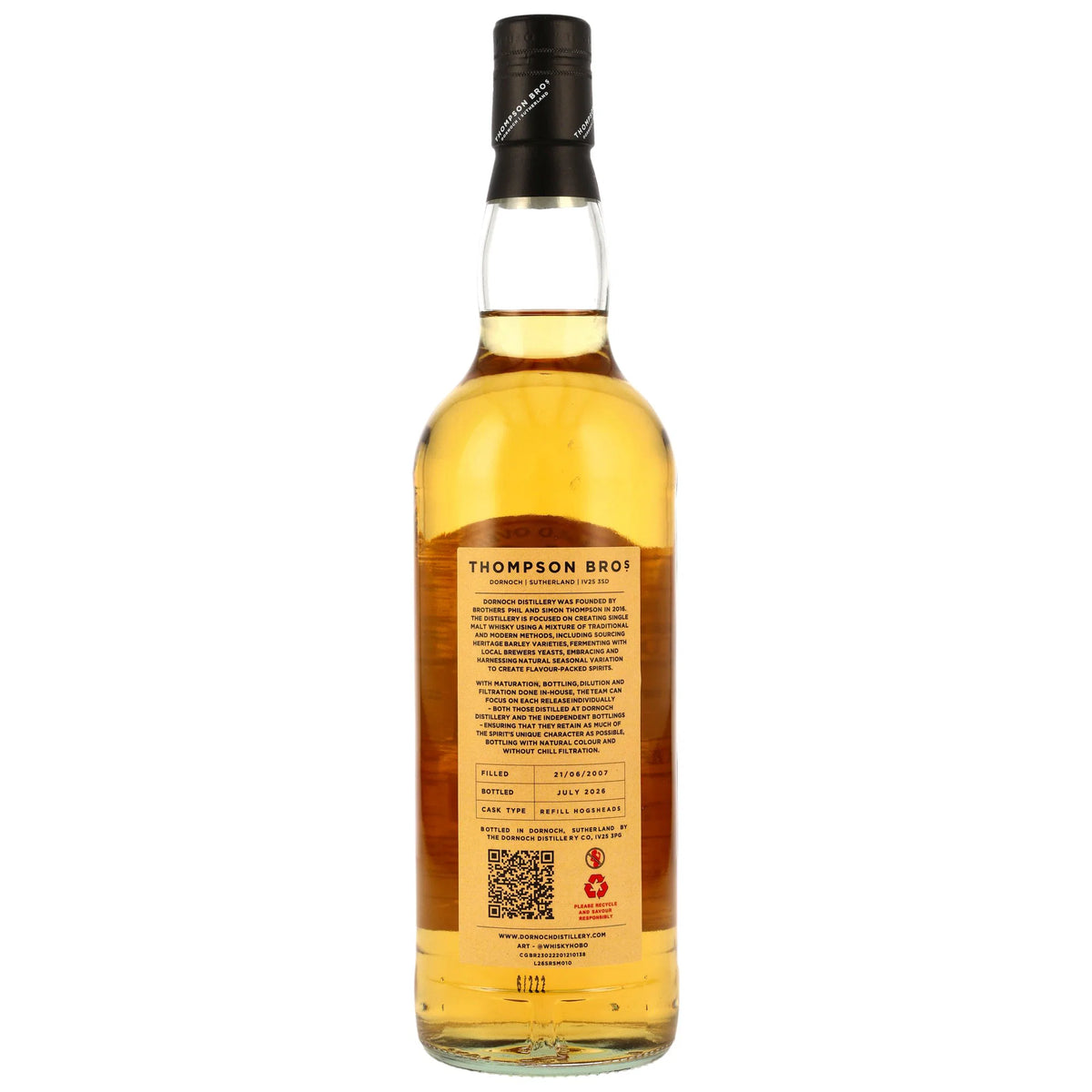 Highland Single Malt Whisky (Highland Park) 19 2007/2026 - Thompson Bros. - Refill Hogsheads