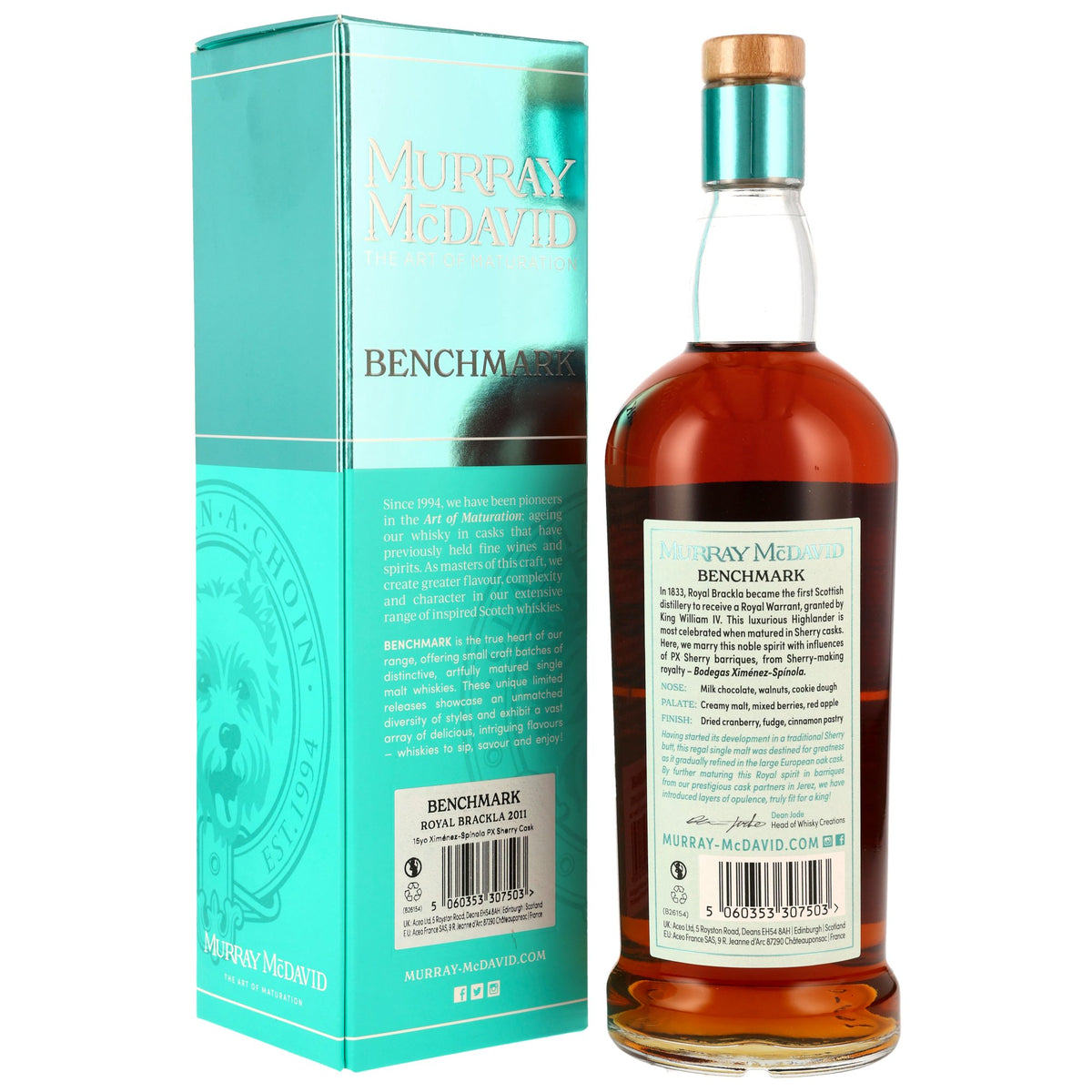 Royal Brackla 15 2011/2026 - Murray McDavid Benchmark - PX Sherry Cask
