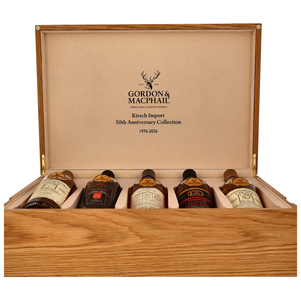 Gordon & MacPhail 50th Anniversary Collection - 50th Anniversary Kirsch Import (Caol Ila, Littlemill, Macallan, Bruichladdich und Benromach) - 5 x 700 ml