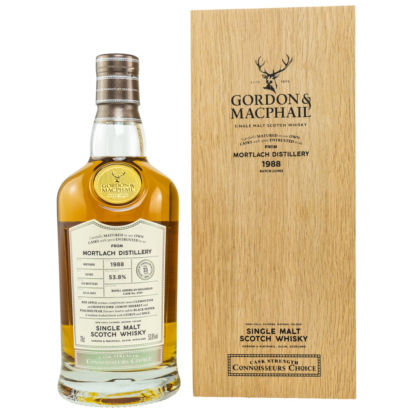 Mortlach 33 1988/2021 - Gordon & MacPhail Connoisseurs Choice - Refill American Hogshead 4594