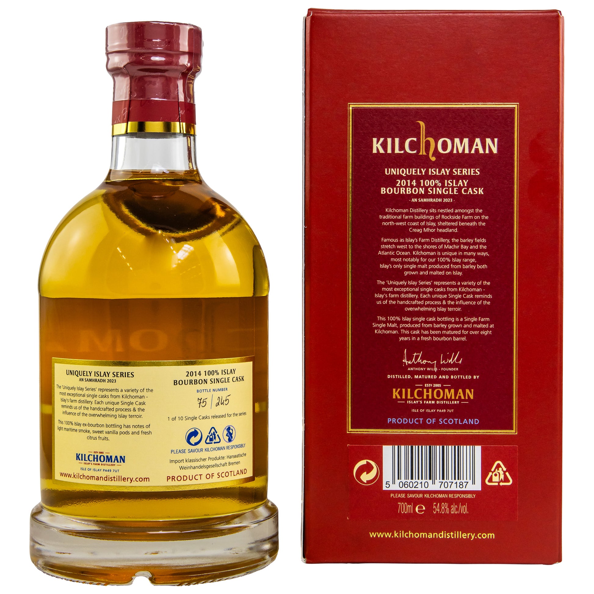 Kilchoman 8 2014/2023 - Single Cask Release - Bourbon Cask #642/2014