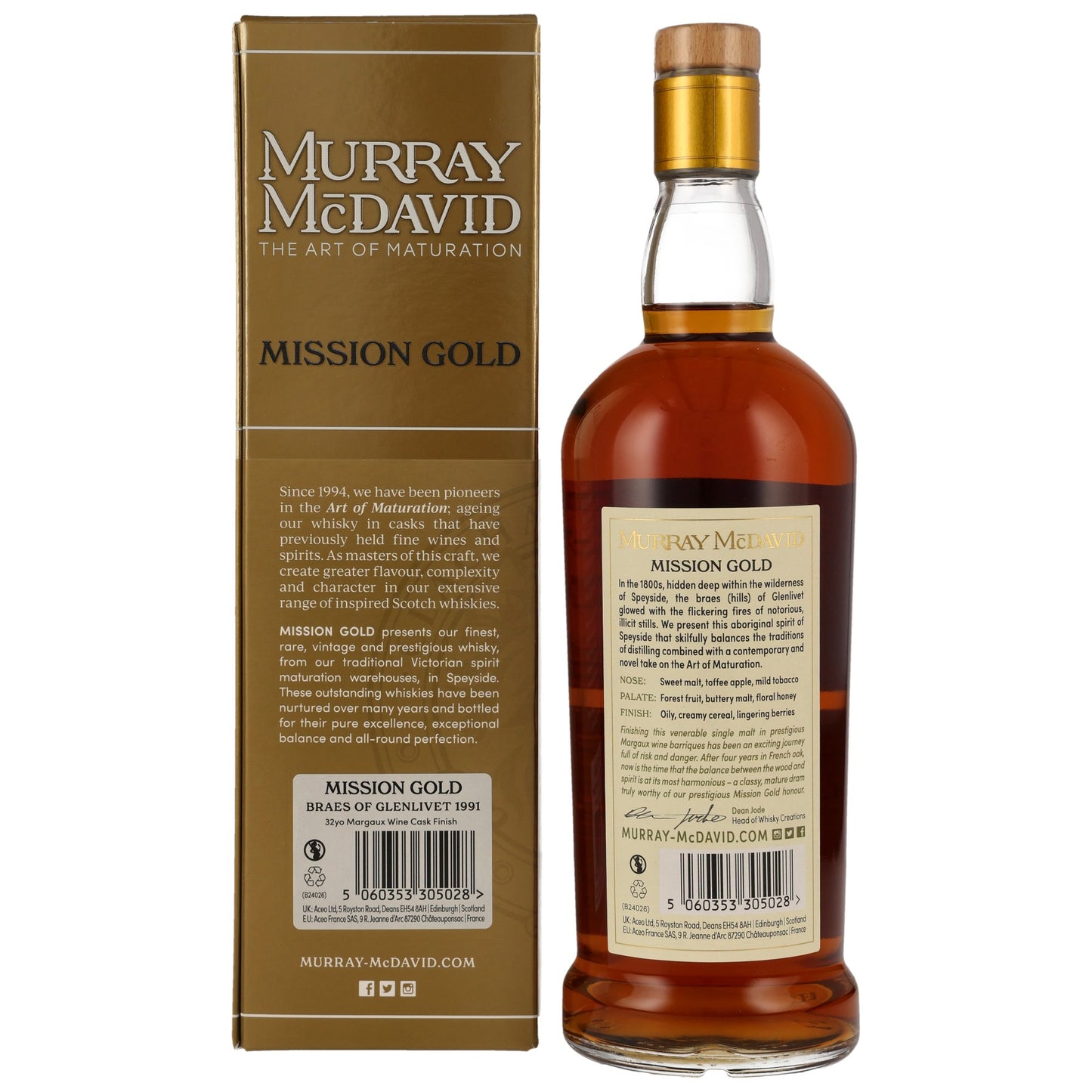 Braes of Glenlivet (Braeval) 32 1991/2024 - Murray McDavid - Margaux Wine Cask