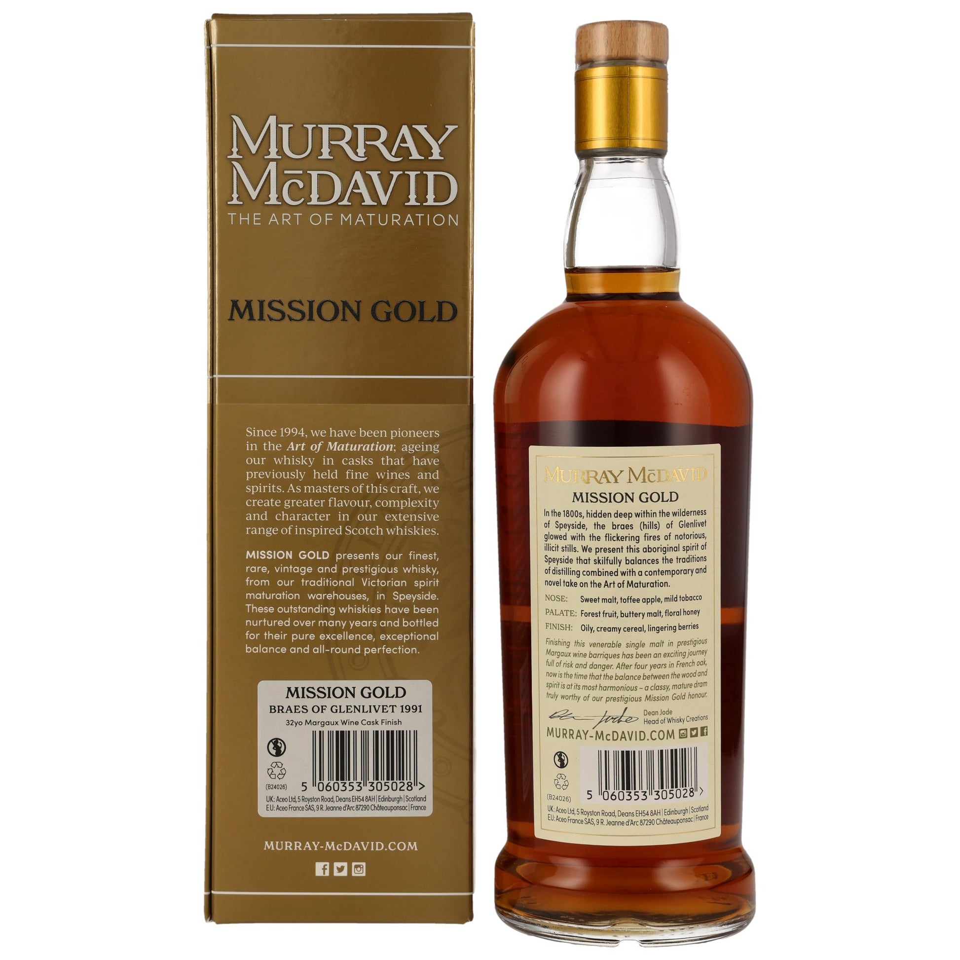 Braes of Glenlivet (Braeval) 32 1991/2024 - Murray McDavid - Margaux Wine Cask