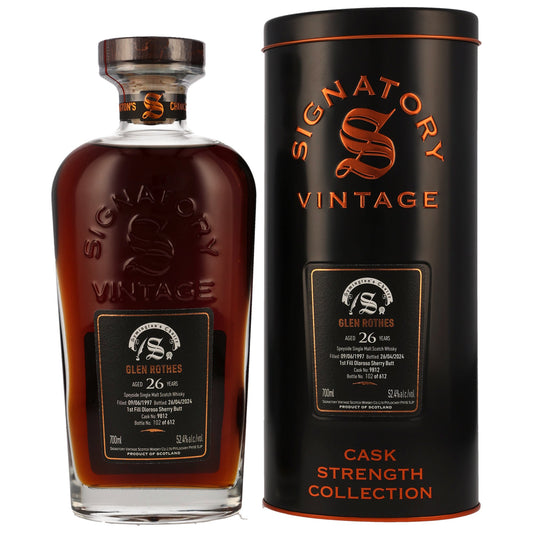 Glenrothes 26 1997/2024 - Signatory Vintage Symingtons Choice - 1st Fill Oloroso Sherry Butt #9812