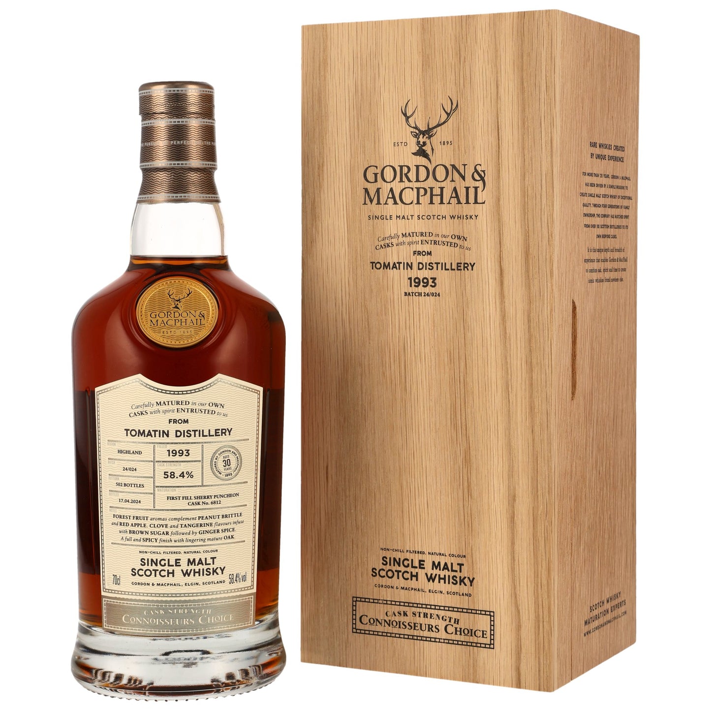 Tomatin 30 1993/2024 - Gordon & MacPhail Connoisseurs Choice - First Fill Sherry Puncheon #6812