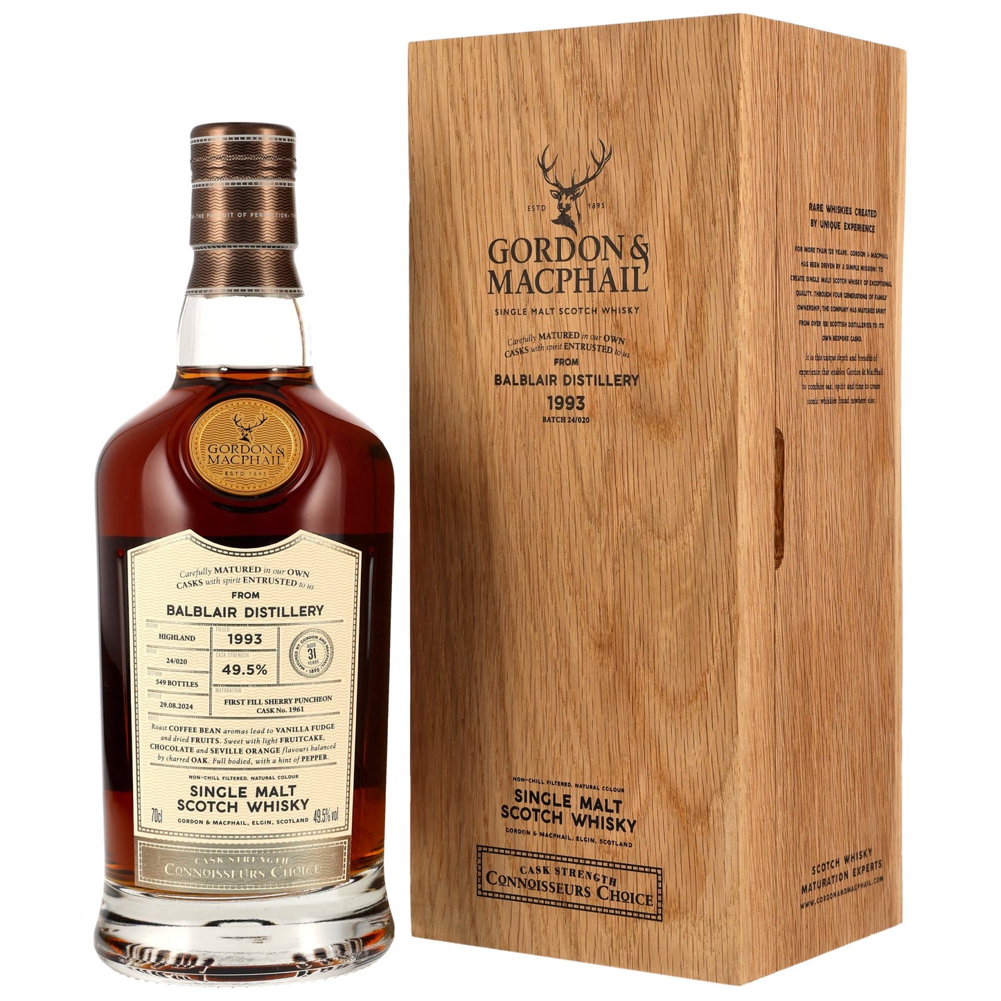 Balblair 31 1993/2024 - Gordon & MacPhail Connoisseurs Choice - First Fill Sherry Puncheon