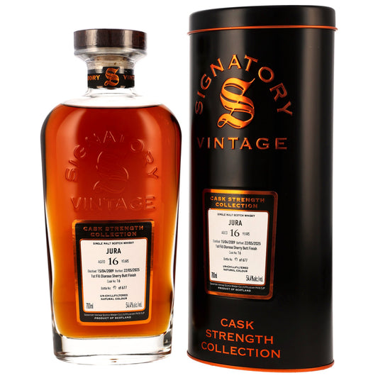 Jura 16 2009/2025 - Signatory Vintage Cask Strength Collection - 1st Fill Oloroso Sherry Butt #16