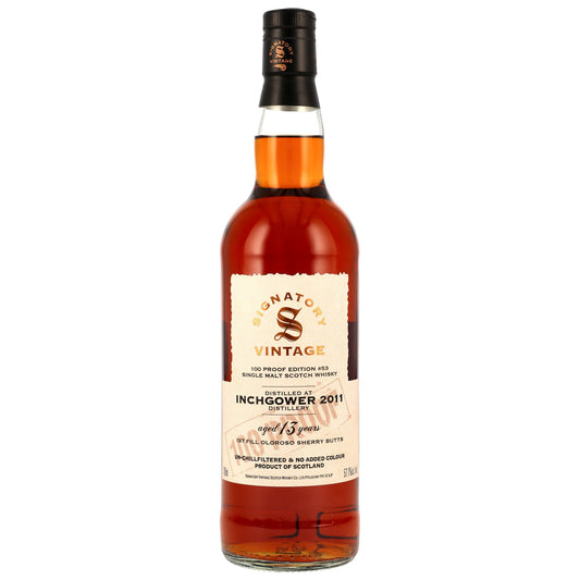Inchgower 13 2011/2025 - Signatory Vintage - 100 PROOF #53