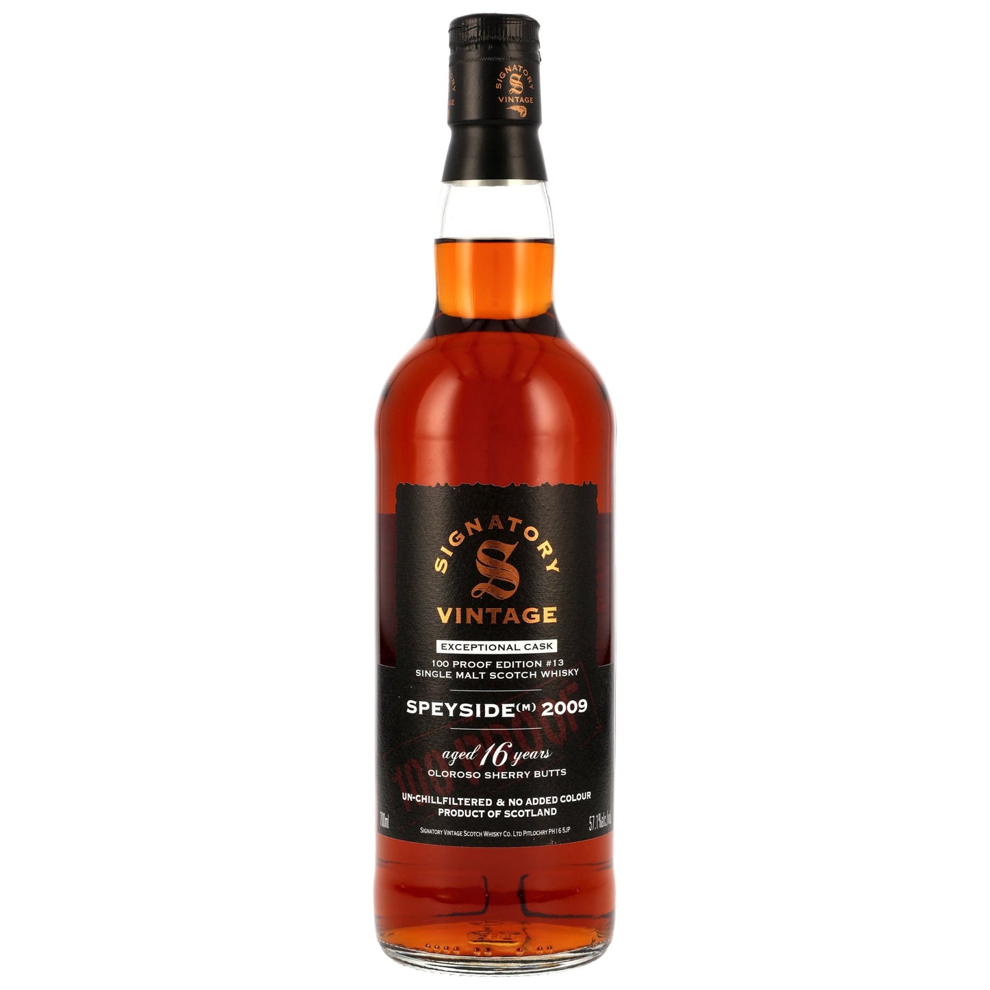 Speyside (M) 16 2009/2025 - Signatory Vintage - 100 PROOF Exceptional Cask Edition #13