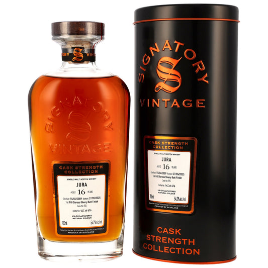 Jura 16 2009/2025 - Signatory Vintage Cask Strength Collection - 1st Fill Oloroso Sherry Butt #15