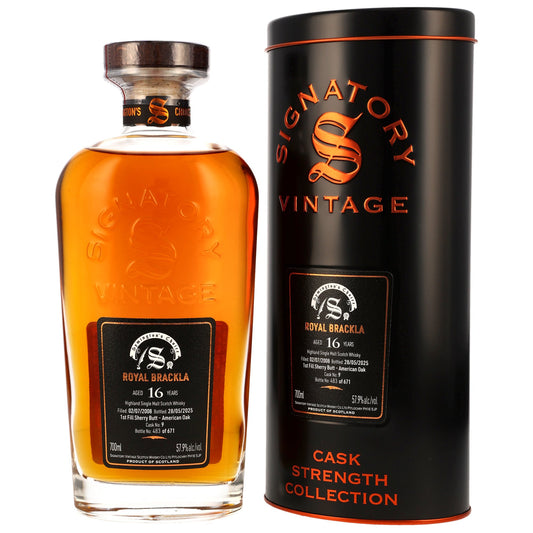 Royal Brackla 16 2008/2025 - Signatory Vintage Symingtons Choice - 1st Fill Sherry Butt #9