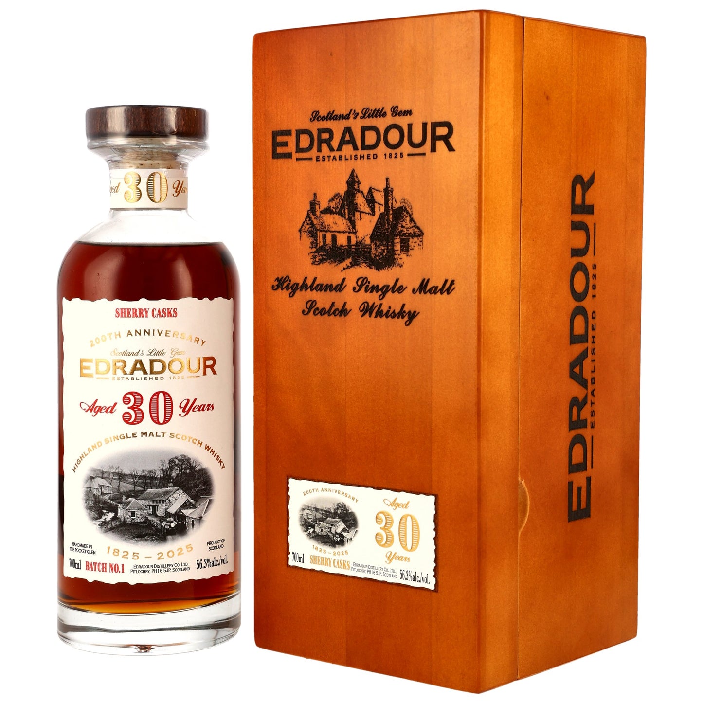 Edradour 30 1995/2025 - 200th Anniversary - Batch #1 , 1st Fill Sherry Butts #2101+2109