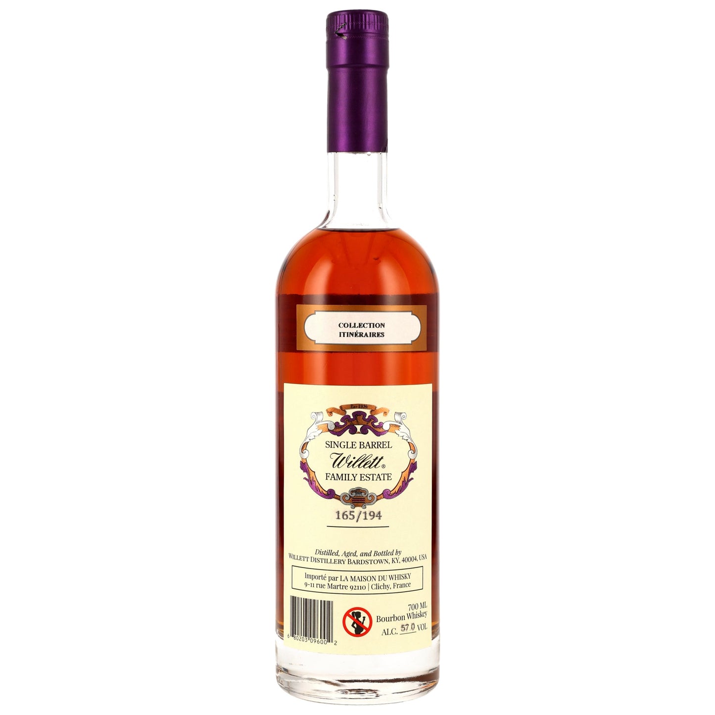 Willett Bourbon 8 2016/2025 - Itinéraires - Single Barrel #8633