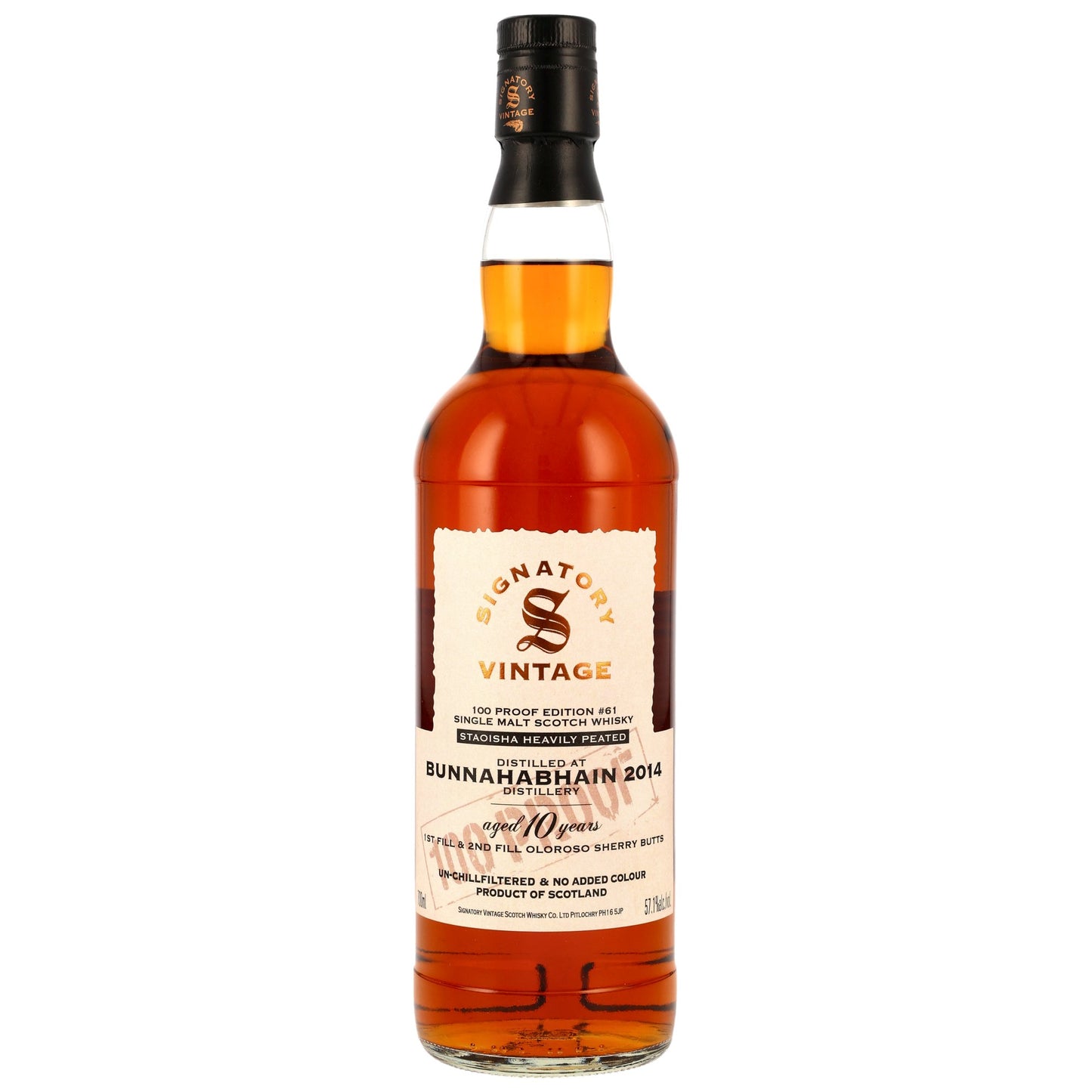 Staoisha (Bunnahabhain) 10 2014/2025 - Signatory Vintage - 100 PROOF #61