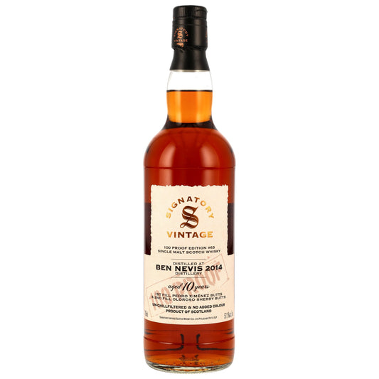 Ben Nevis 10 2014/2025 - Signatory Vintage - 100 PROOF #63