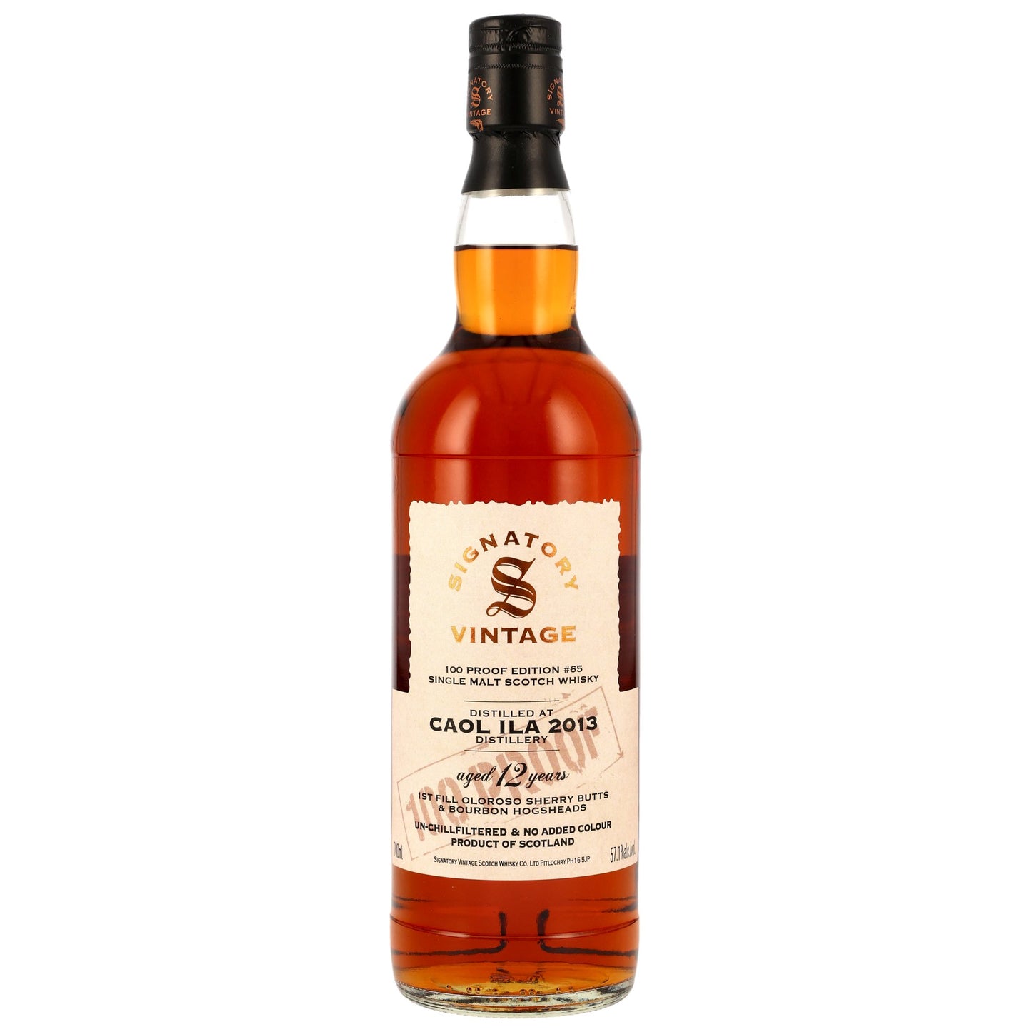 Caol Ila 12 2013/2025 - Signatory Vintage - 100 PROOF #65
