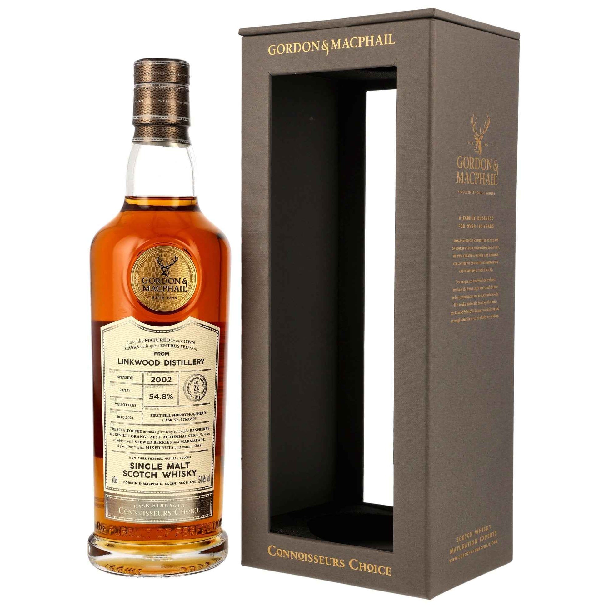 Linkwood 22 2002/2024 - Gordon & MacPhail - 1st Fill Sherry Cask #17603503
