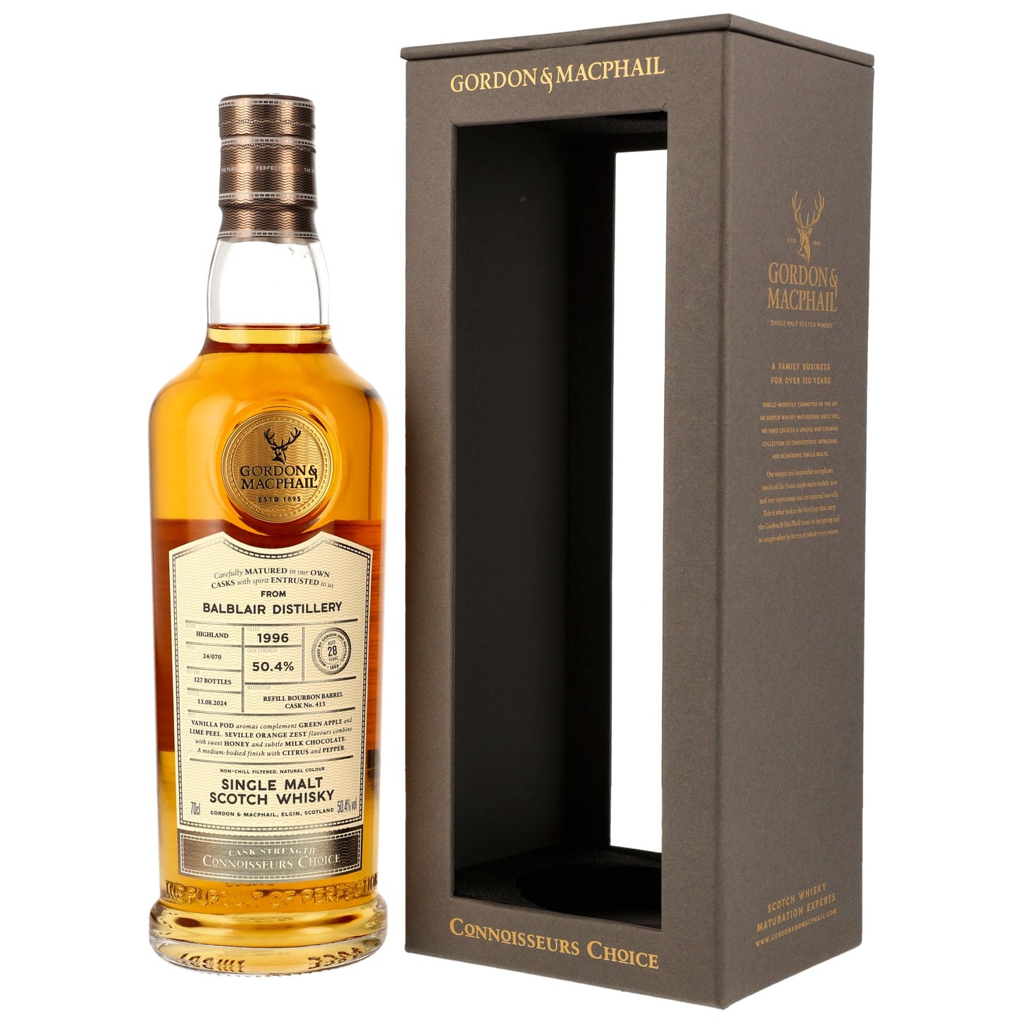 Balblair 28 1996/2024 - Gordon & MacPhail - Refill Bourbon Barrel #413