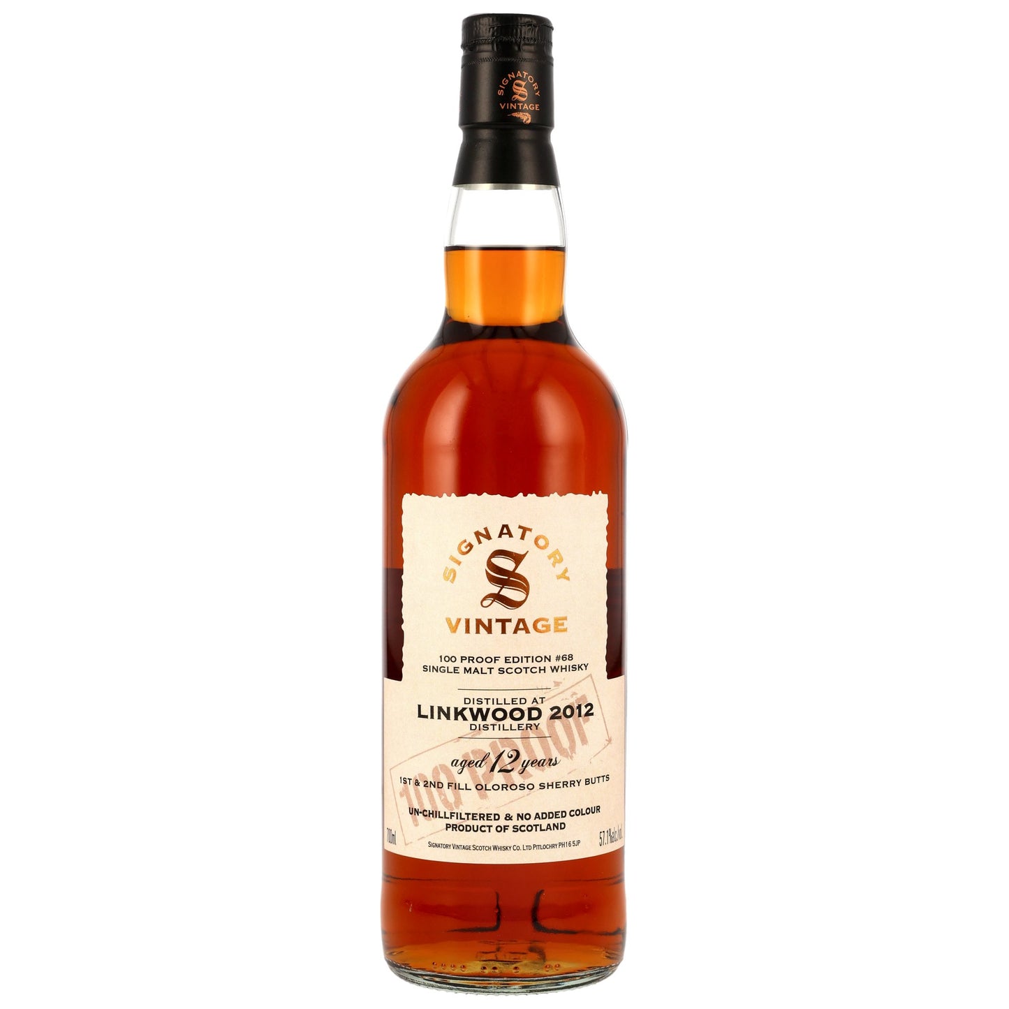 Linkwood 12 2012/2025 - Signatory Vintage - 100 PROOF #68