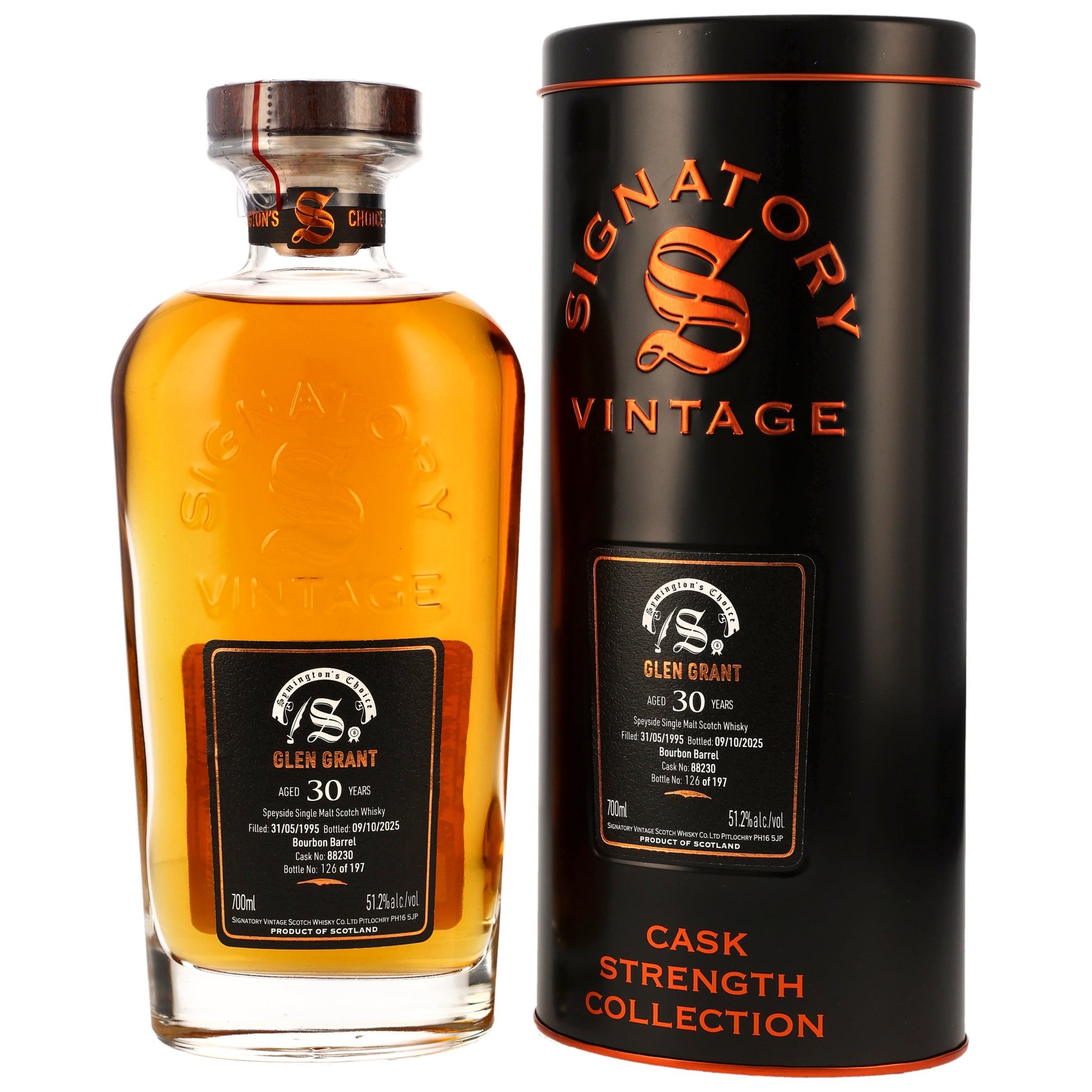 Glen Grant 30 1995/2025 - Signatory Vintage Symingtons Choice - Bourbon Barrel #88230