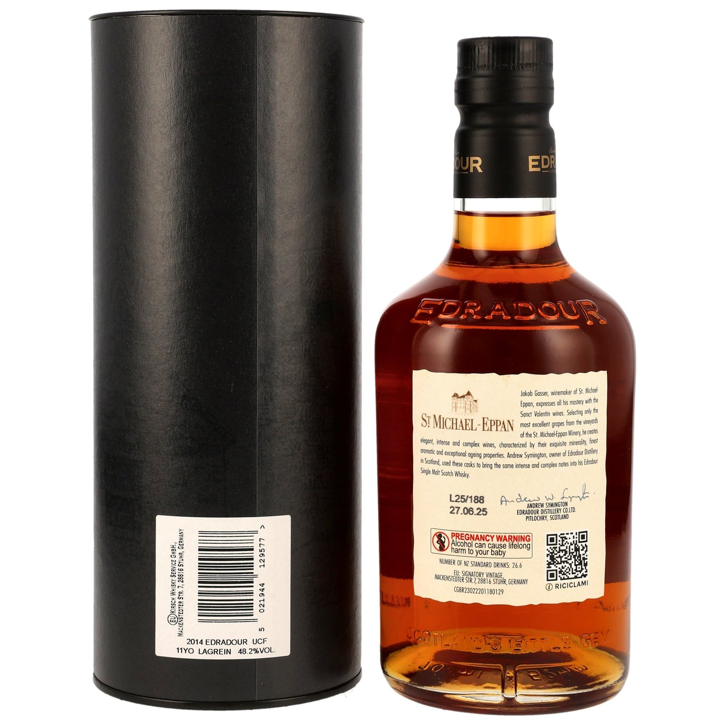 Edradour 11 2014/2025 - St. Michael Eppan - 1st Fill Lagrein Casks #701 + 702